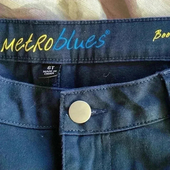 Metro Blues Jacket Navy Blue Spring Tall Trucker Style jacket and pants Sz 6T - Picture 7 of 7